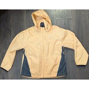 Athletic Works Women Size Large Orange Black Windbreaker Jacket (370)